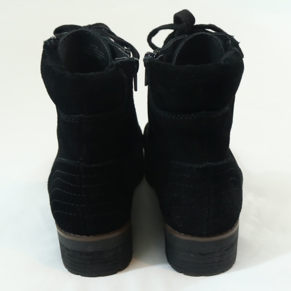 Crown Vintage Black Suede Leather Otter Combat Boots - Picture 7 of 8